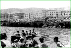 Batel de Kaiku en Castro, ganadores de la primera liguilla Cantabria-Bizkaia. Anos 60.